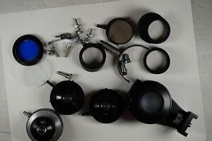 Microscope parts lot, substage, stage and misc.