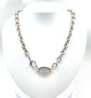Please Return To Tiffany & Co Sterling Oval Choker Necklace 14
