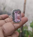 Wonderful Rose Quartz Stone Ring Solid 925 Silver Statement Ring All Size S281