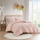 2pc Twin/Twin Extra Long Elise Clip Jacquard Comforter Set Pink