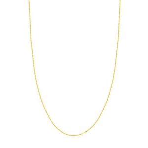1.15MM TWISTED SINGAPORE ROPE CHAIN NECKLACE REAL 10K YELLOW GOLD
