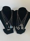 Lot Of Sterling Silver Pendant Chain Necklaces wearable Mixed Turquoise Onyx