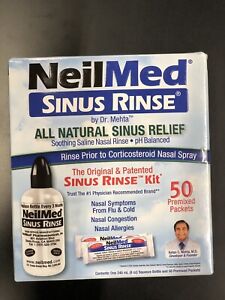 Neilmed Sinus Relief Saline Nasal Rinse 50 Packets W/ Rinse Bottle Ex 11/26