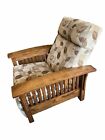 🔥Millwood Mission Wood+Upholstered Reclining Chair~Stickley style~MSRP $1890🔥