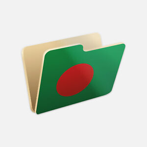 Bangladesh Folder Flag Icon Vinyl Sticker Decal