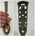 Antique Magnus Aase Norwegian 830 Silver Pierced Hearts+Flowers Demitasse Spoon