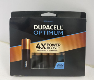 Duracell Optimum AA Alkaline Batteries 12 Pack