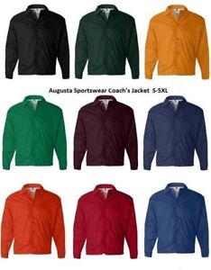 Augusta Sportswear Coach's Nylon Jacket Men's S-3XL 4XL 5XL Water Resistant 3100