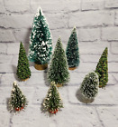 Vintage Wire Bottle Brush Flocked Christmas Trees 3 - 9