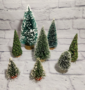 New ListingVintage Wire Bottle Brush Flocked Christmas Trees 3 - 9