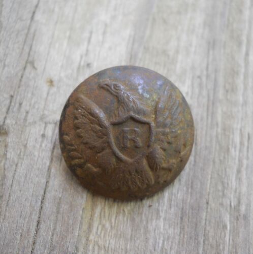 Civil War dug Eagle R Rifleman button Wllderness battlefield Confederate relic