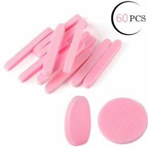 60 pcs PVA Compressed Facial Sponge Makeup Removal Wash Face Sponge Pads Pink