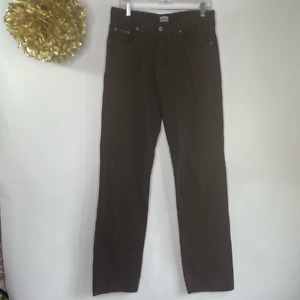 Dolce & Gabbana Mens Classic Straight Jeans Brown Pockets Denim Zip Italy 35x33