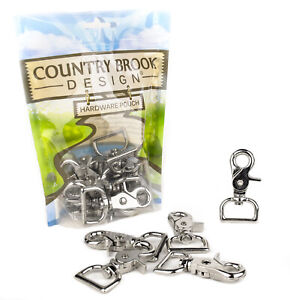 25 - Country Brook Design® 1 Inch Trigger Swivel Snap Hooks