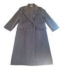 Loring Womens XL Wool Cashmere Heavy Coat Overcoat Double Breasted Charcoal