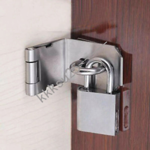 90 Degrees Hasp And Staple Gate Door Shed For Padlock Latch Lock US
