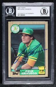 1987 Topps Jose Canseco #620 BAS Authentic Auto