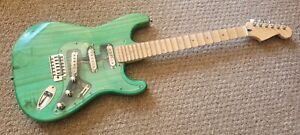 New ListingRNC Customs Stratocaster - Natural Green Stain