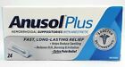 ANUSOL PLUS SUPPOSITORIES 24'S (Free Shipping from USA)