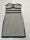 Bebe Gray Seersucker Bustier Dress Size 0