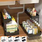 Under Sink Organizer and Storage, 2 Pack Pull Out Cabinet Organizer Slide