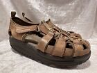 SKECHERS Shape-Ups fisherman Sandals Women 6.5 EUR 36.5 Brown Leather Shoes