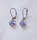 Tanzanite and .925 sterling small dangle earrings