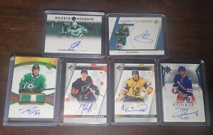 NHL 6 Card Auto Lot W/ Rookies, Game Worn Jersey, & SP's