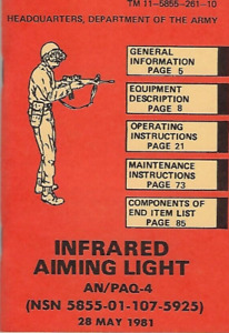 Historical book Infrared Aiming Light, AN/PAQ-4, Operator