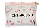 Too Faced I Get Around Clear Makeup Bag Cosmetic Tote Airplane Carry On TSA New