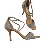 Chelsea & Violet rhinestone strappy heels stiletto sandals SHELF 7069