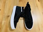 Supra Stacks mid top lace up suede athletic shoes black 05903-002-M NWOB sz 9.5