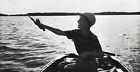 1960s Vintage Young Boy Fishing Boat Lake Outdoors Photo Gravure By EB Henderson