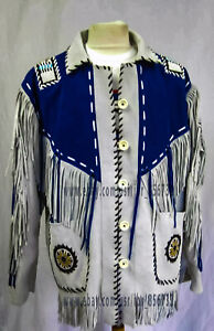 War Shirt fringed suede Leather Buckskin For Men Native American/ Mountain Man