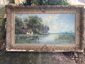 New ListingVintage Louisiana Landscape paintingoil on canvas original signed,original frame