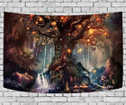 DBLLF Psychedelic Tapestry Wall Hanging Fairy Tales Nature Tree 102cmx 152cm