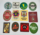 Lot of 12 Vintage Beer Coasters - Bar Mat Includes Redeburger Lowenbrau Bass Etc