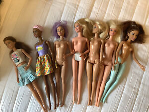 huge barbie doll lot used~ flaws~ for Repairs