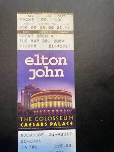 ELTON JOHN Ticket Stub 3/20/2004 The Colosseum Caesars Palace