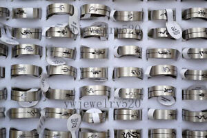 FREE Fashion 10pcs Wholesale Mixed Lots Cut Animal Silver Stainless steel Rings