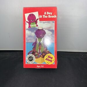 Barney - A Day at the Beach VHS Tape 1989 Kids Children's Sing Along Songs New
