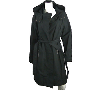 Nuage Water Resistant Trench Coat with Hood Black XS A349635