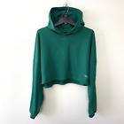 Savage x Fenty Size 12-14 Cropped Sweatshirt Hoodie Green Relaxed Long Sl *Spots