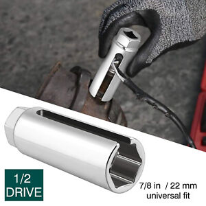 Universal 7/8'' & 22mm Offset Oxygen O2 Sensor Socket Wrench Removal Tool Drive