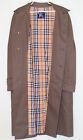 NEW! Men's Vintage BURBERRYS NOVA CHECK TRENCH COAT JACKET Sz M/L Brown Raincoat