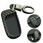 Accessories Cover Case Ring For Dodge Chrysler Jeep Carbon Fiber Key Fob Chain (For: Dodge Challenger)