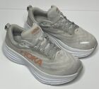 Hoka One One Womens Bondi 8 Wide Gray Running Shoes Sneakers Size 8.5 D