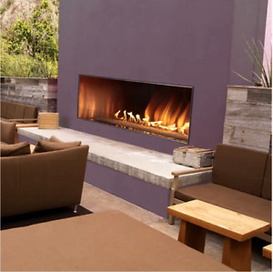 Empire OLL48FP12SP Outdoor Stainless Steel One sided Linear Fireplace LP