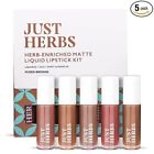 Just Herbs Ayurvedic Liquid Lipstick Kit Set of 5 (Nudes & Browns) Free Shipping