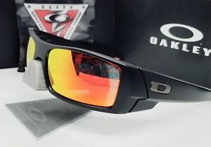 Custom OAKLEY matte black GASCAN + fire (aftermarket) POLARIZED sunglasses NEW!